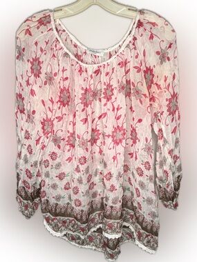 Montan Paris Sheer Peasant Top